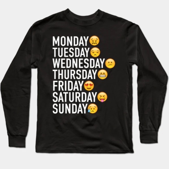 Freeze Women's Monday to Friday Emoji Sweatshirt Sweater - Picture 1 of 8